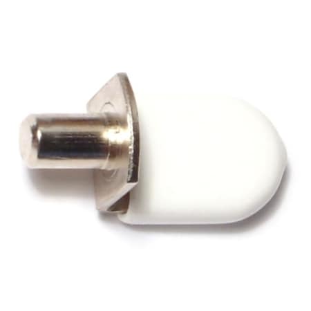 Midwest Fastener 1/4" x 1/2" White Cushioned Nickel Plated Steel Shelf Supports 20PK 66254